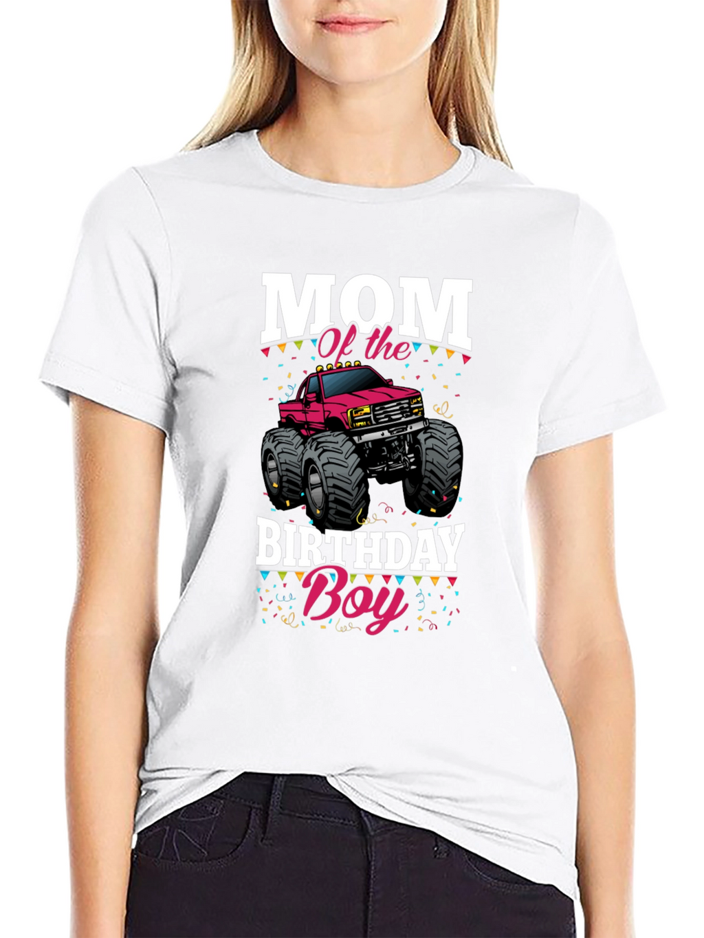 Mom of the Birthday Boy Monster Truck T-Shirt
