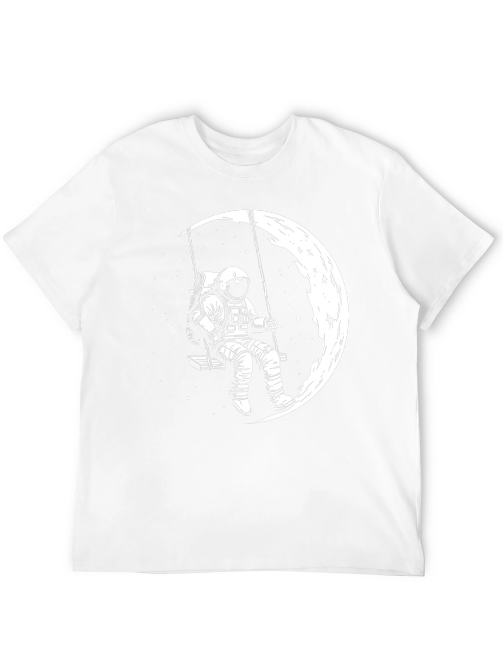 Astronaut Moon Swing Black T-Shirt