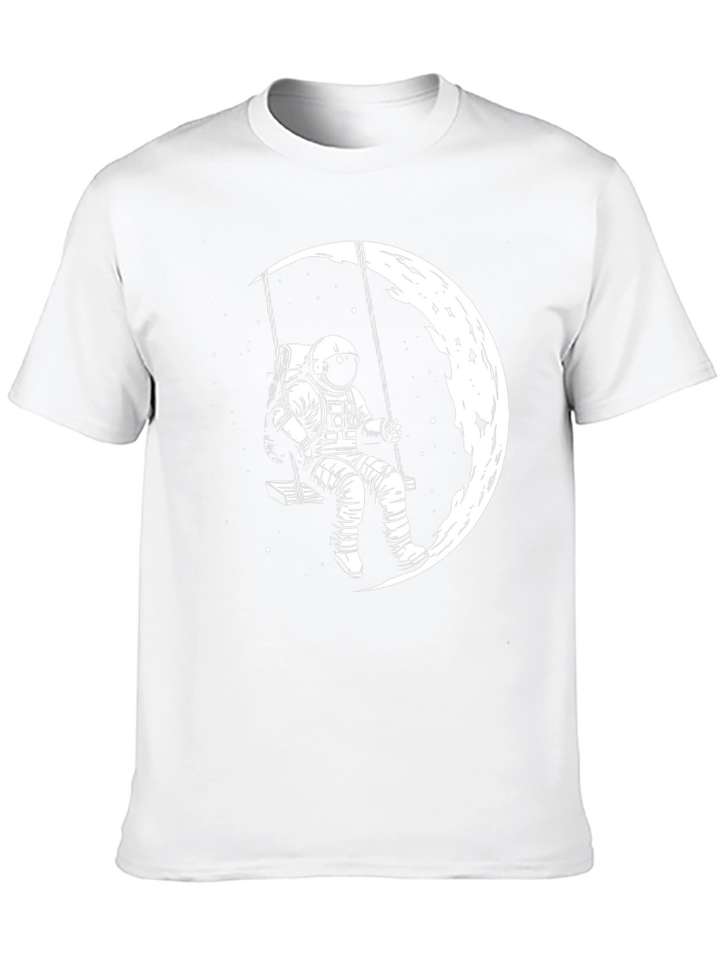 Astronaut Moon Swing Black T-Shirt