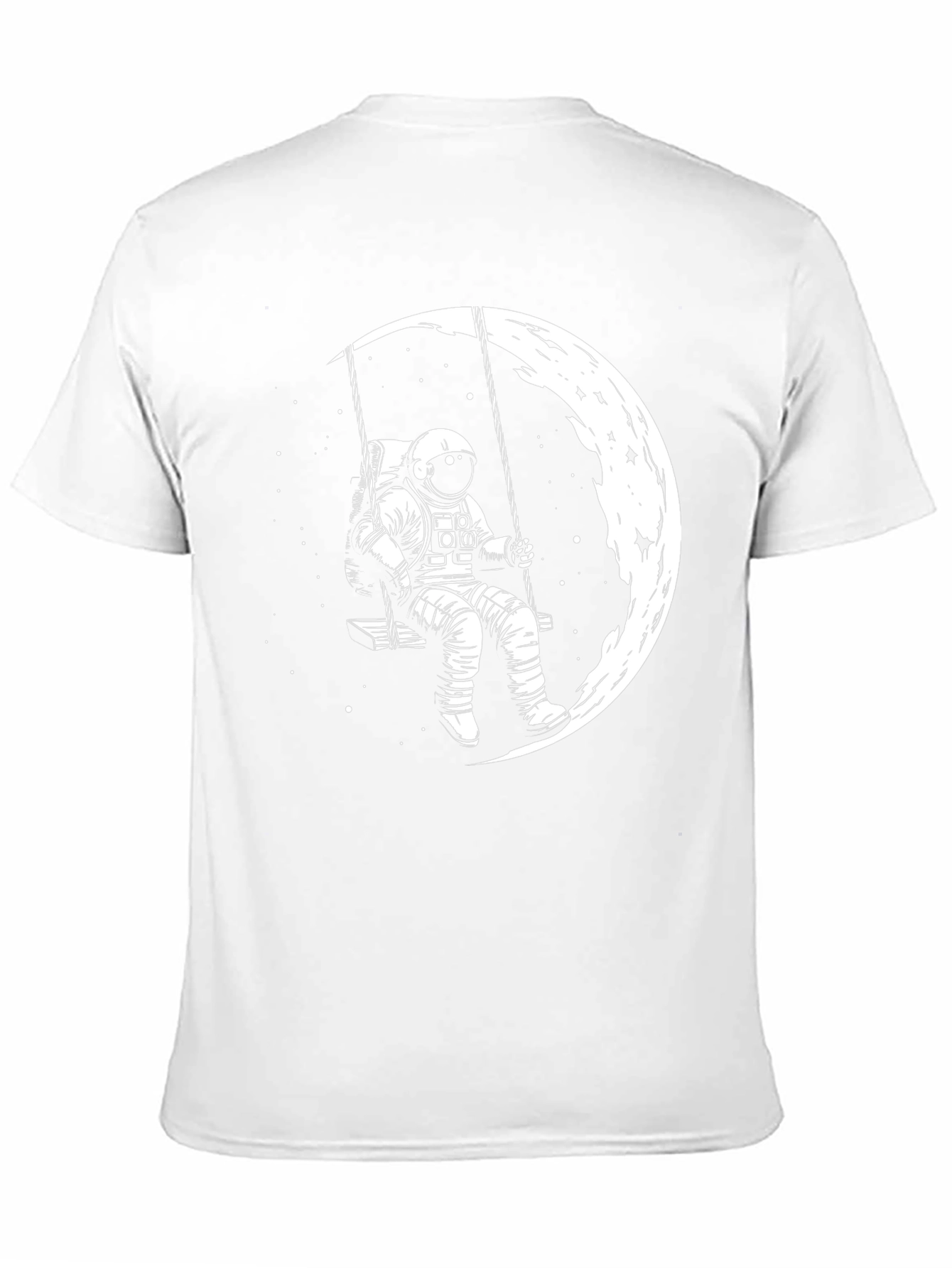 Astronaut Moon Swing Black T-Shirt