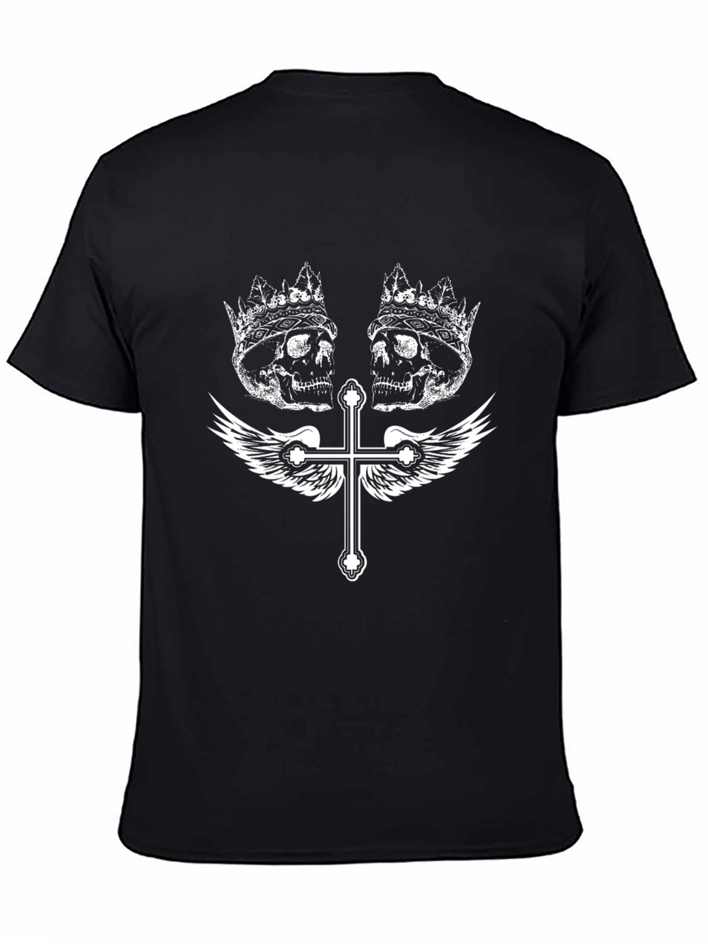 Skull & Cross Wings Graphic T-Shirt