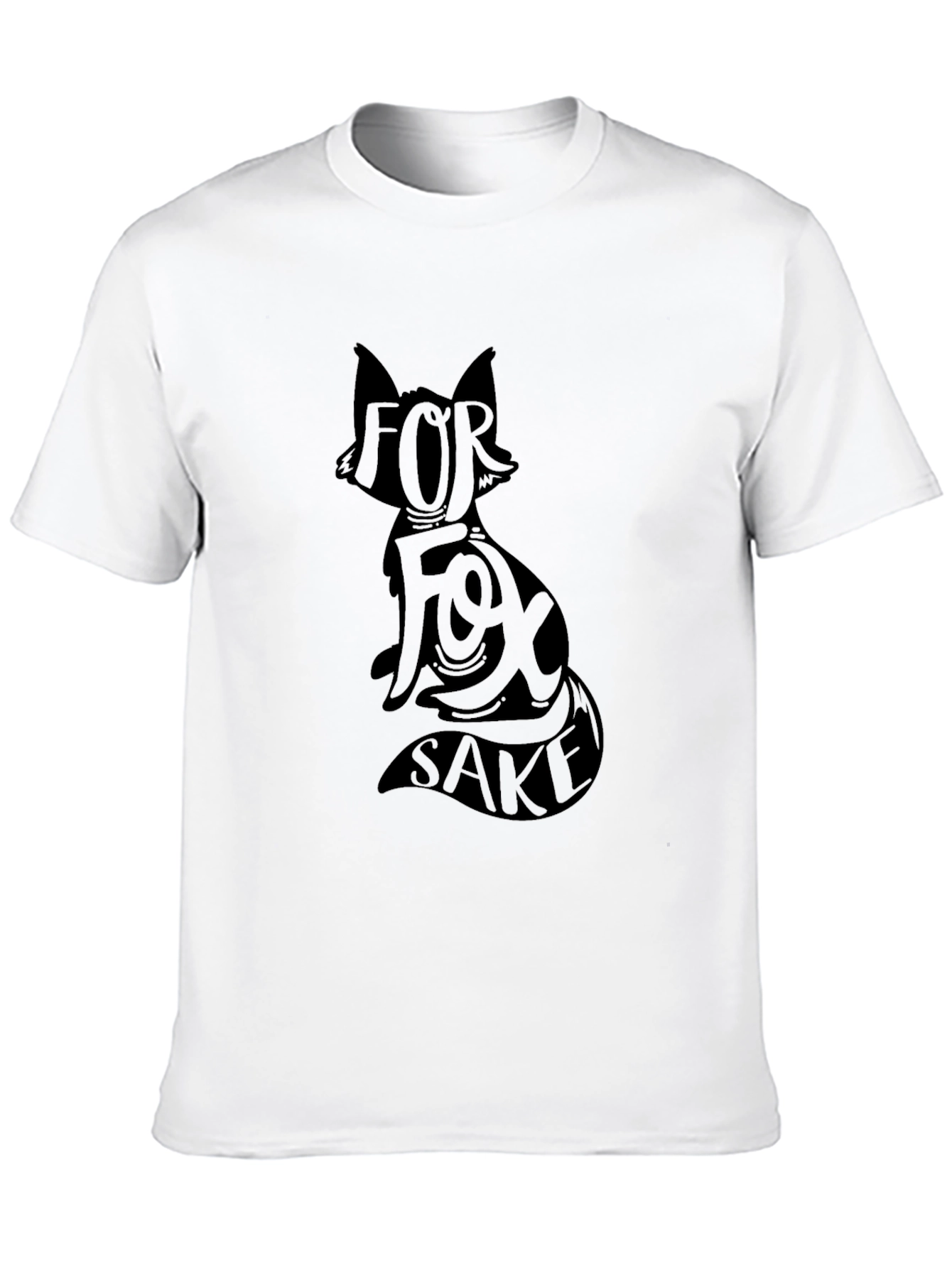 For Fox Sake Graphic T-Shirt - Black Cotton Tee