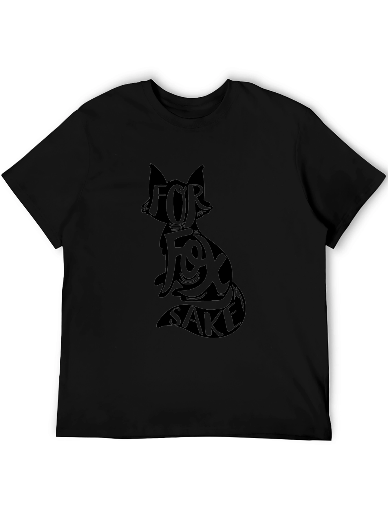 For Fox Sake Graphic T-Shirt - Black Cotton Tee