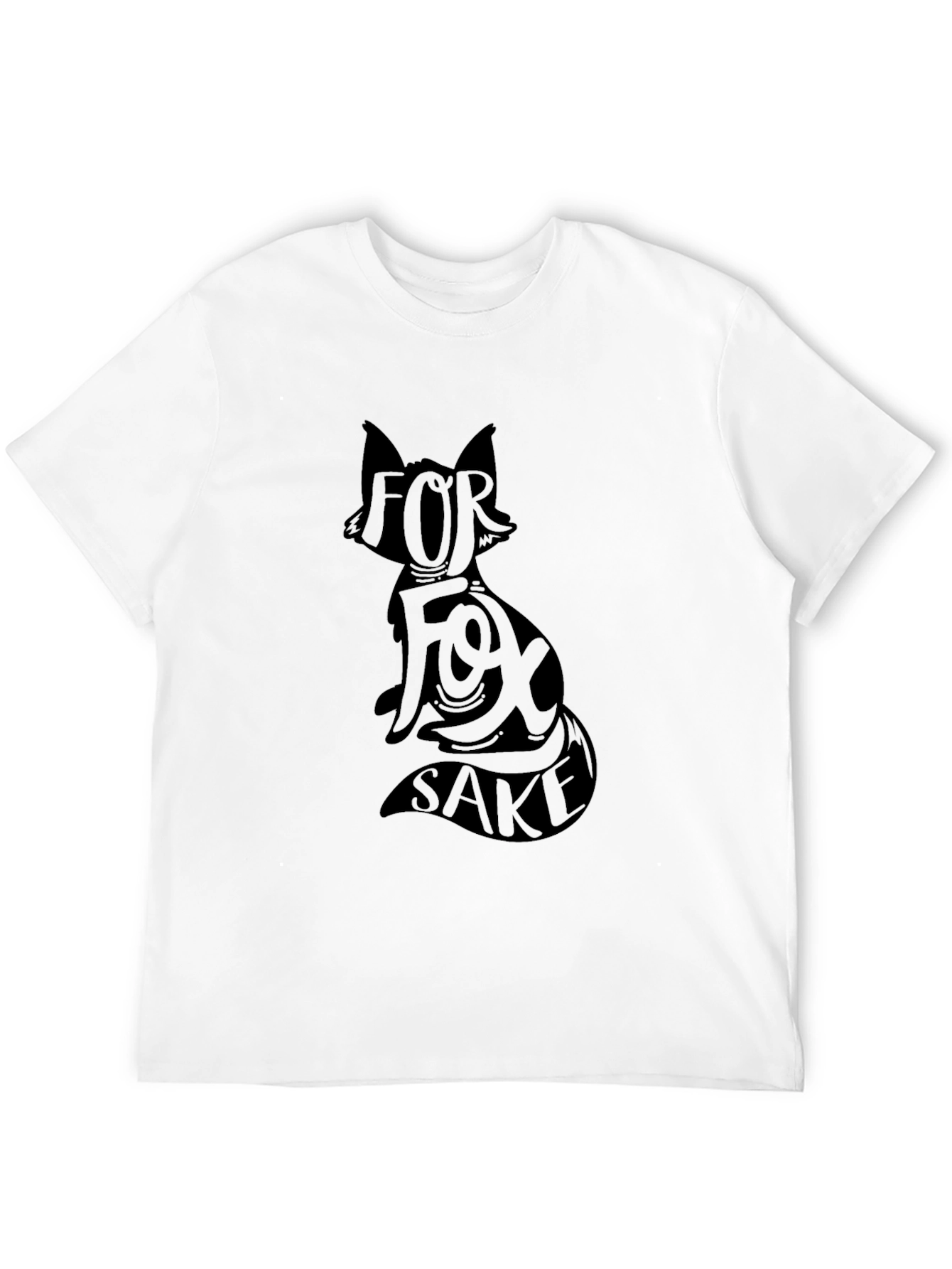 For Fox Sake Graphic T-Shirt - Black Cotton Tee