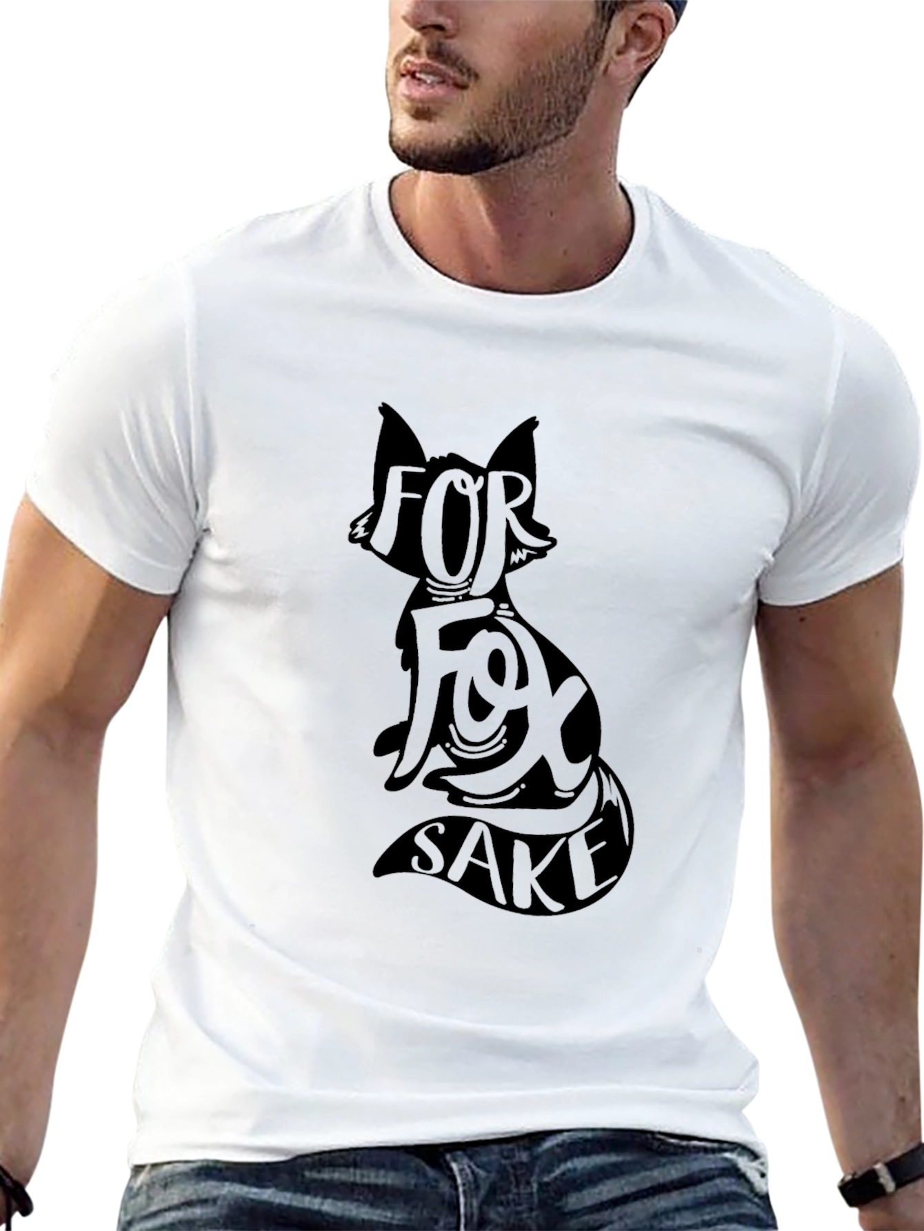 For Fox Sake Graphic T-Shirt - Black Cotton Tee