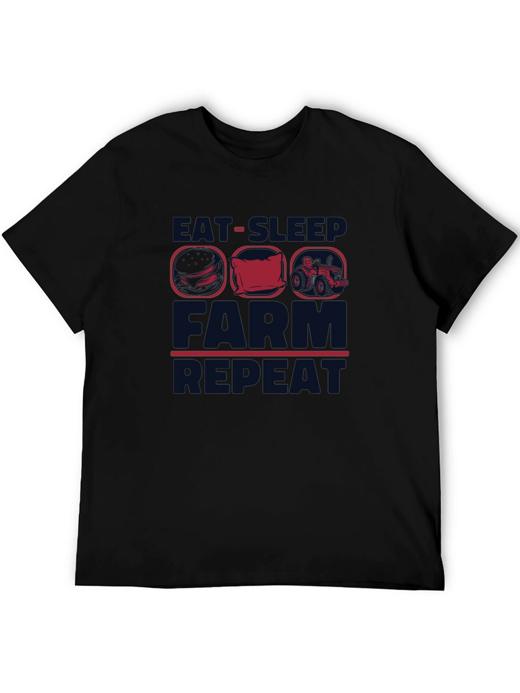 Eat Sleep Farm Repeat Graphic Tee