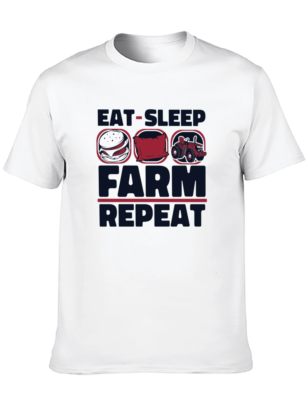Eat Sleep Farm Repeat Graphic Tee