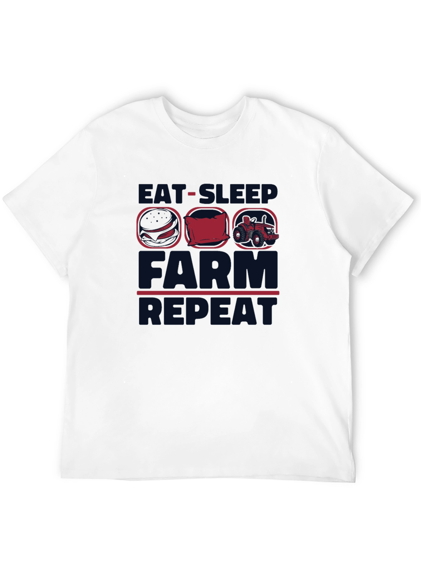 Eat Sleep Farm Repeat Graphic Tee