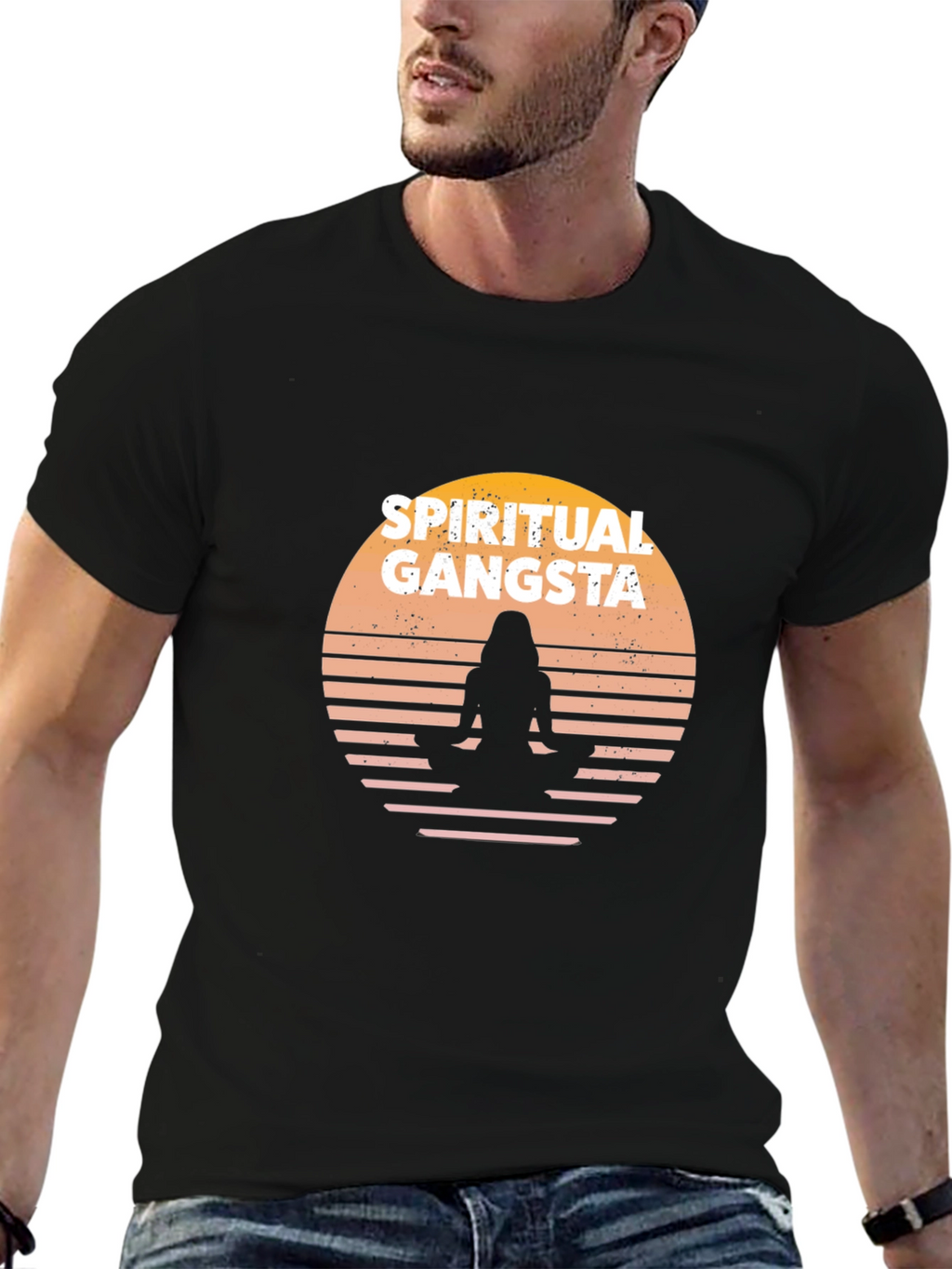 Spiritual Gangsta Graphic T-Shirt - Black
