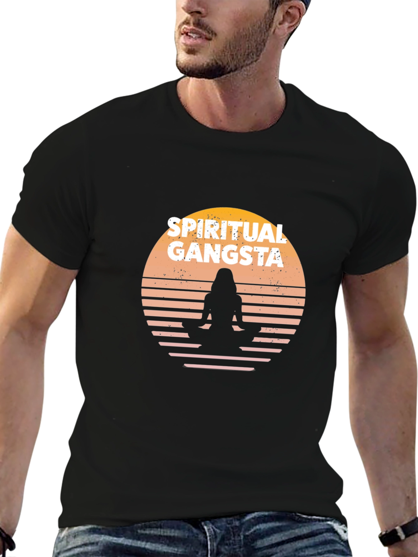 Spiritual Gangsta Graphic T-Shirt - Black