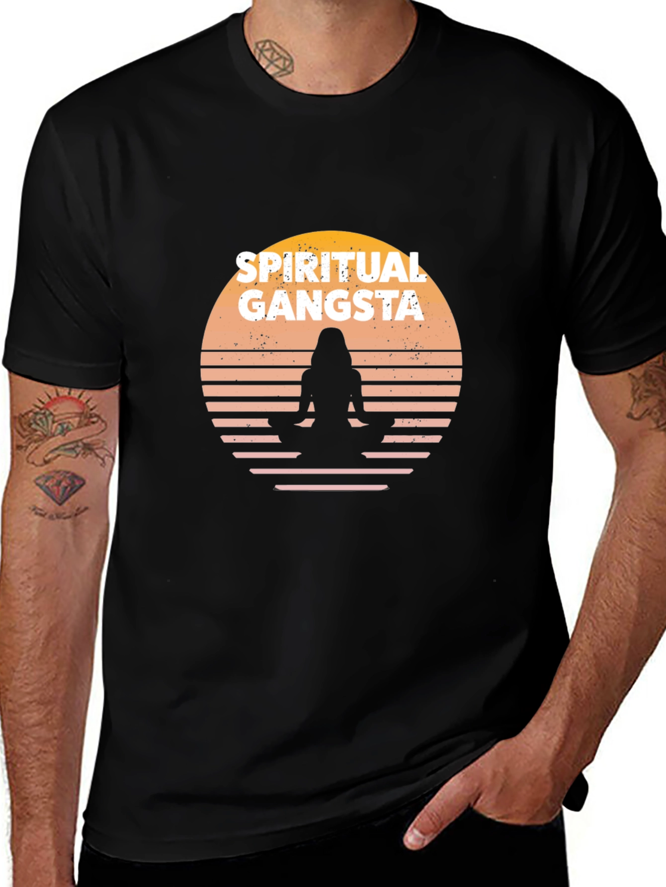 Spiritual Gangsta Graphic T-Shirt - Black
