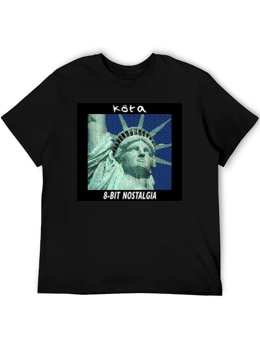 Retro 8-Bit Nostalgia Statue of Liberty Graphic Tee