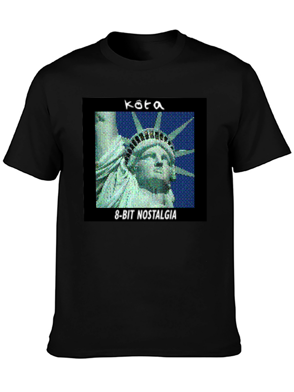 Retro 8-Bit Nostalgia Statue of Liberty Graphic Tee