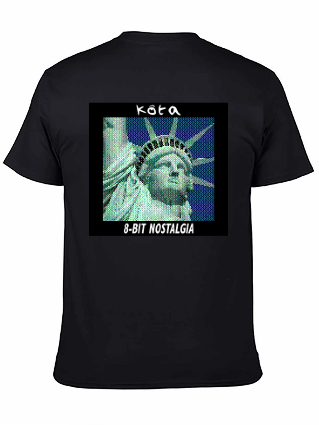 Retro 8-Bit Nostalgia Statue of Liberty Graphic Tee