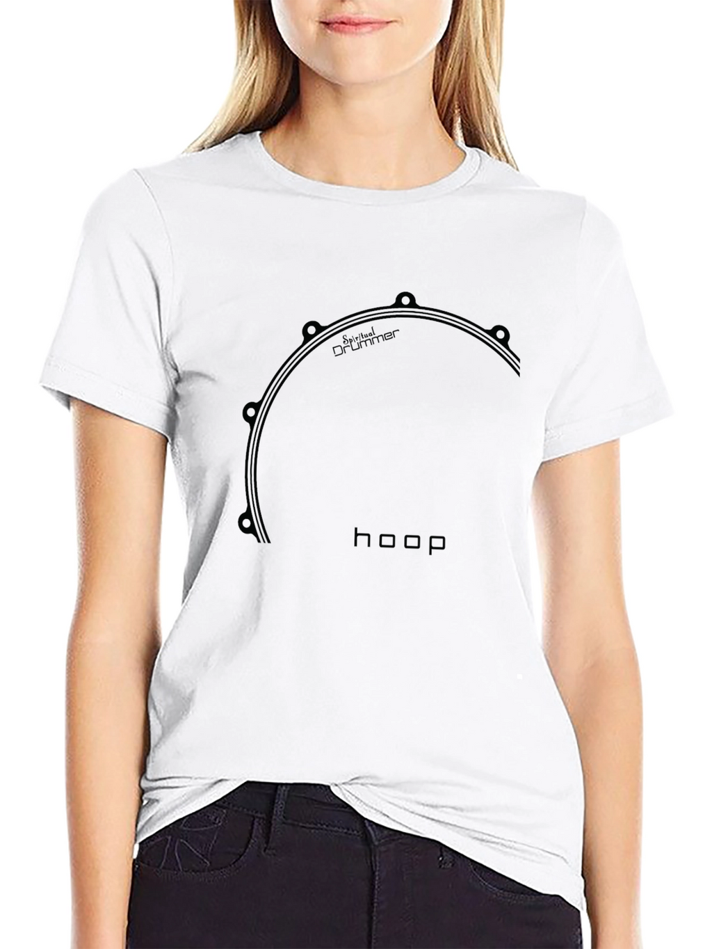 Cool Black Drummer Hoop T-Shirt