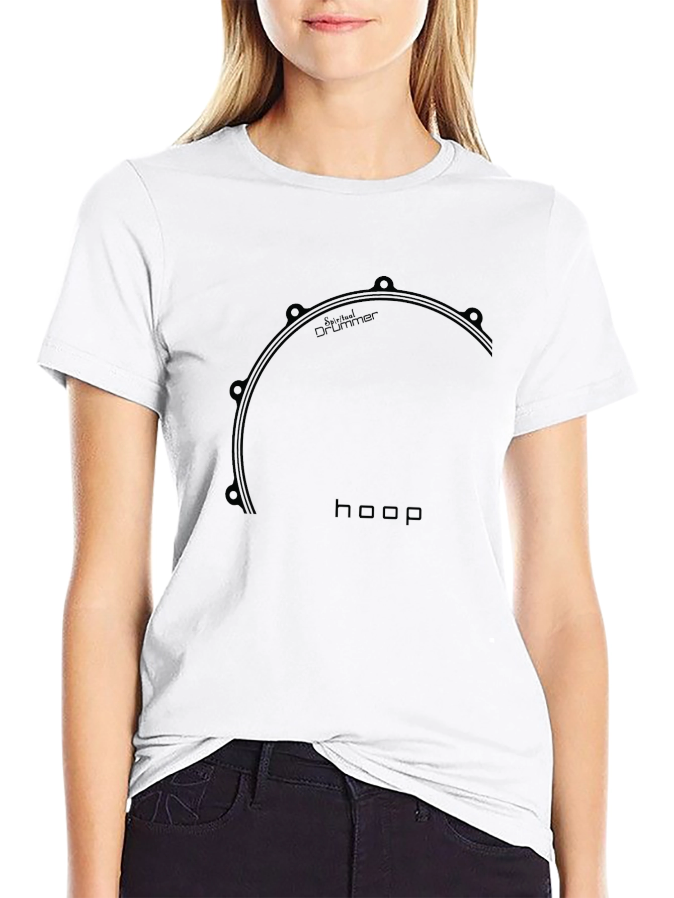 Cool Black Drummer Hoop T-Shirt