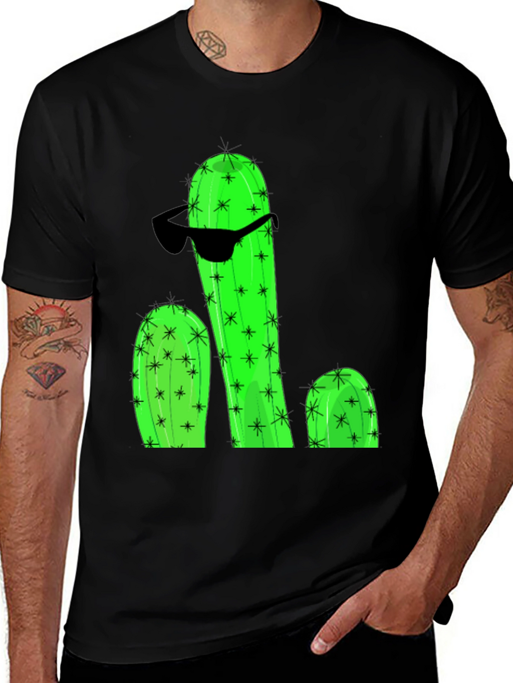 Cool Cactus Graphic T-Shirt