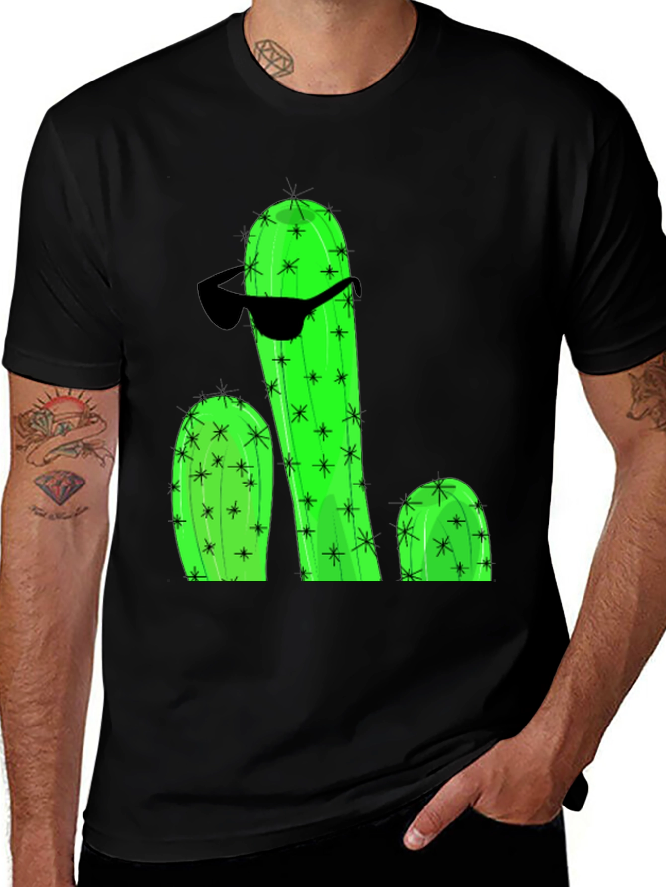 Cool Cactus Graphic T-Shirt
