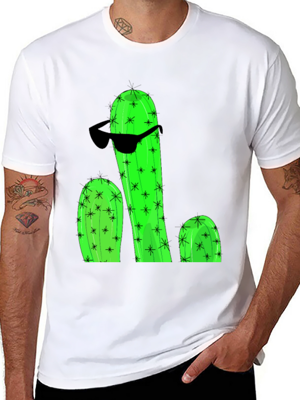 Cool Cactus Graphic T-Shirt