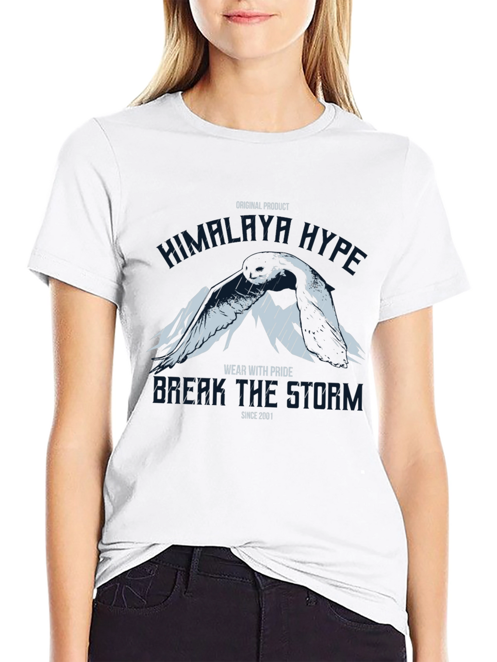 Himalaya Hype Graphic Print Black T-Shirt