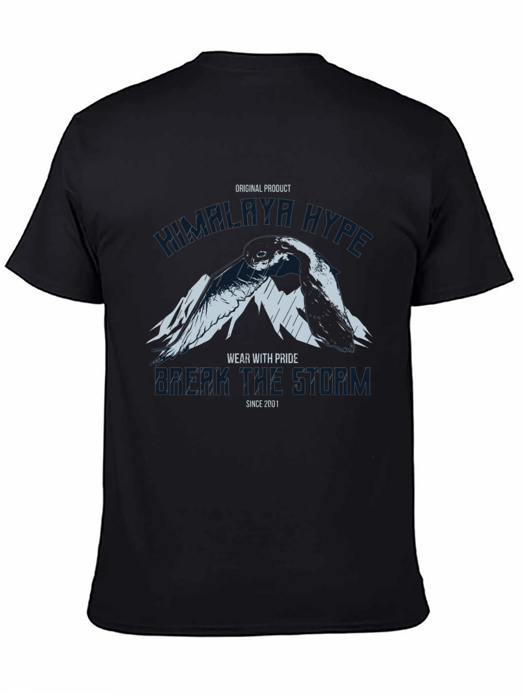 Himalaya Hype Graphic Print Black T-Shirt