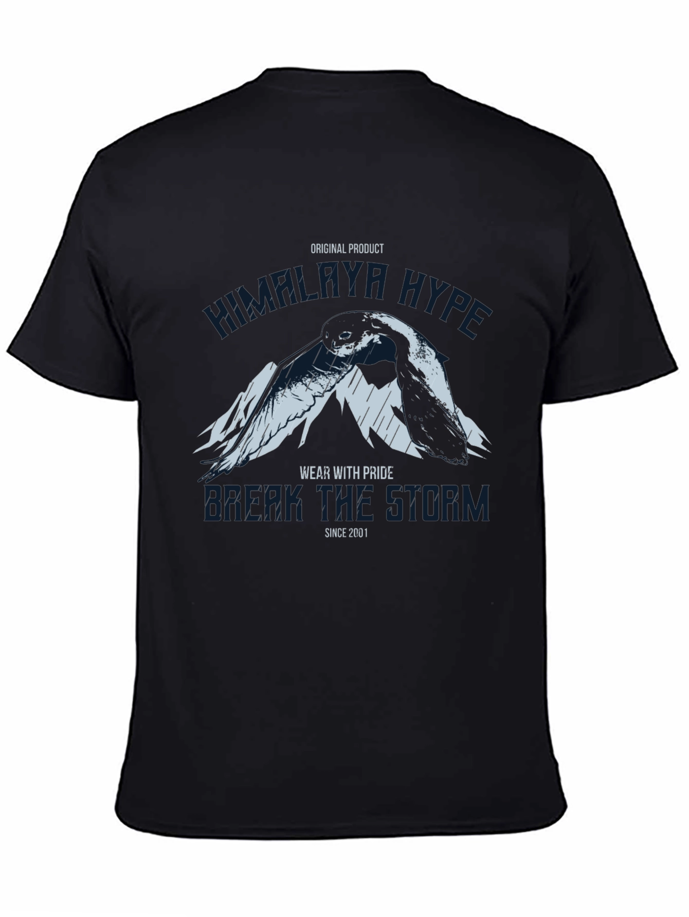 Himalaya Hype Graphic Print Black T-Shirt