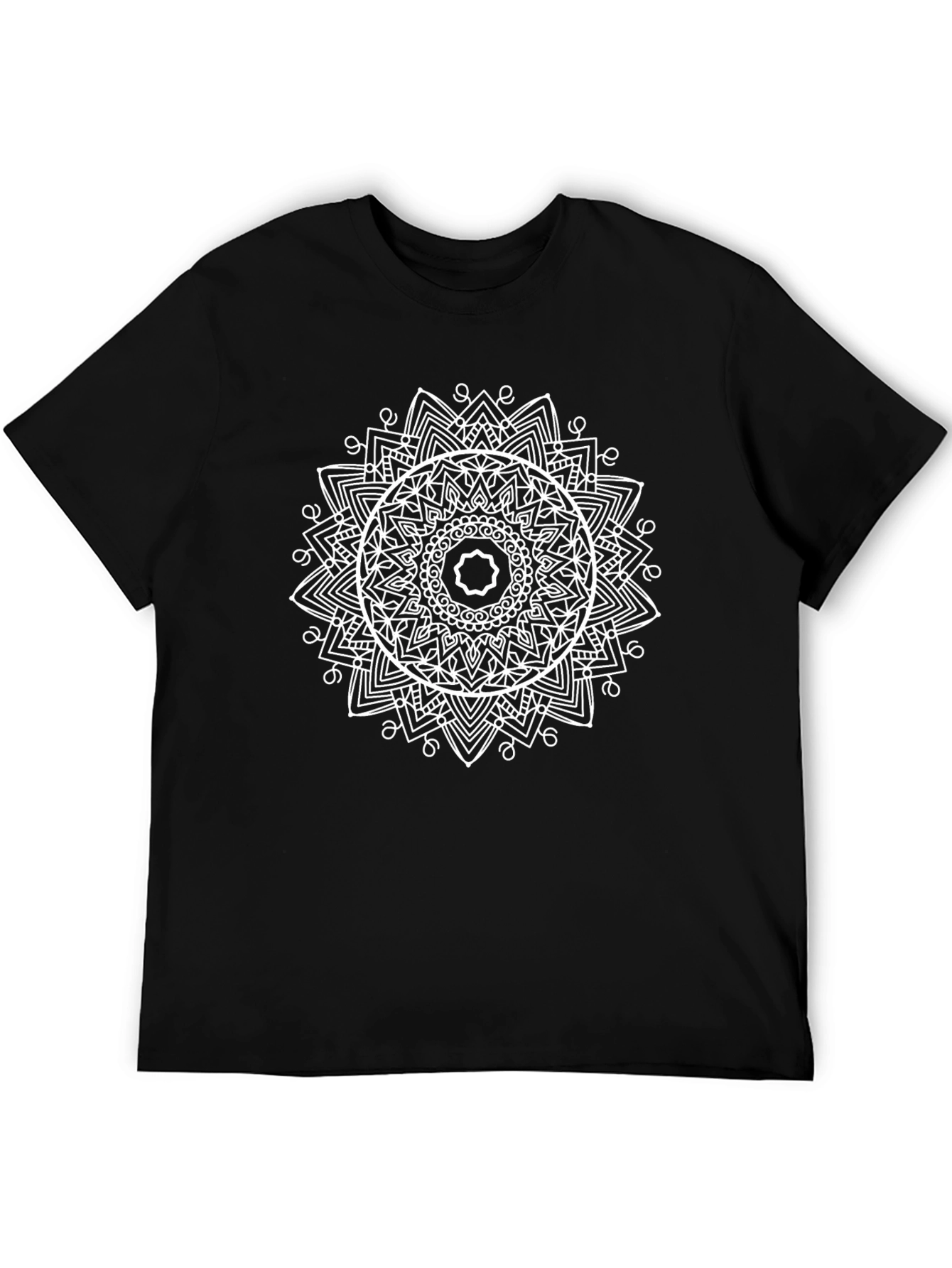 Mandala Graphic Print Crew Neck T-Shirt