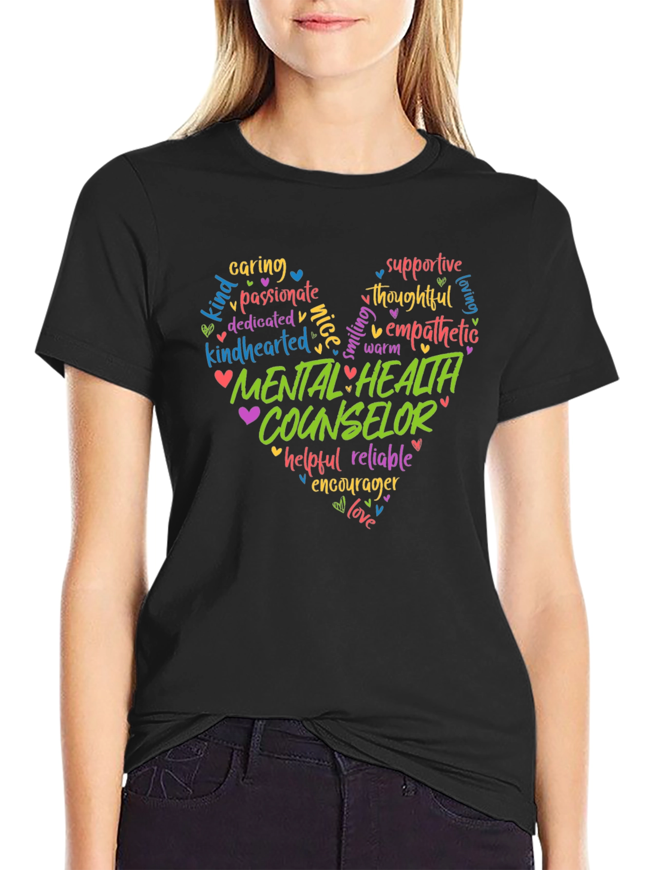 Mental Health Counselor Heart T-Shirt