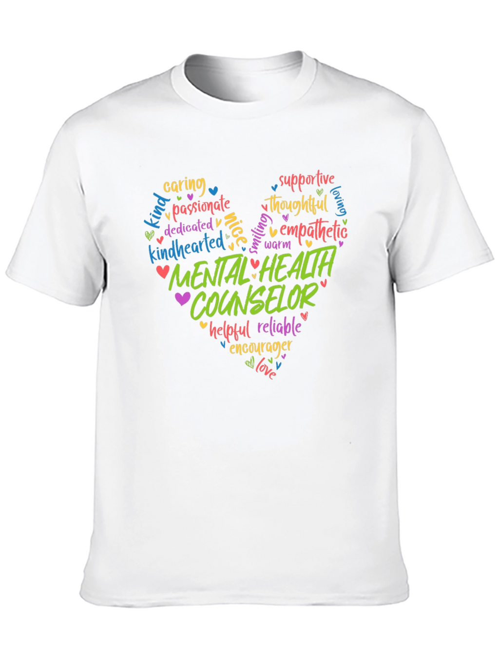 Mental Health Counselor Heart T-Shirt