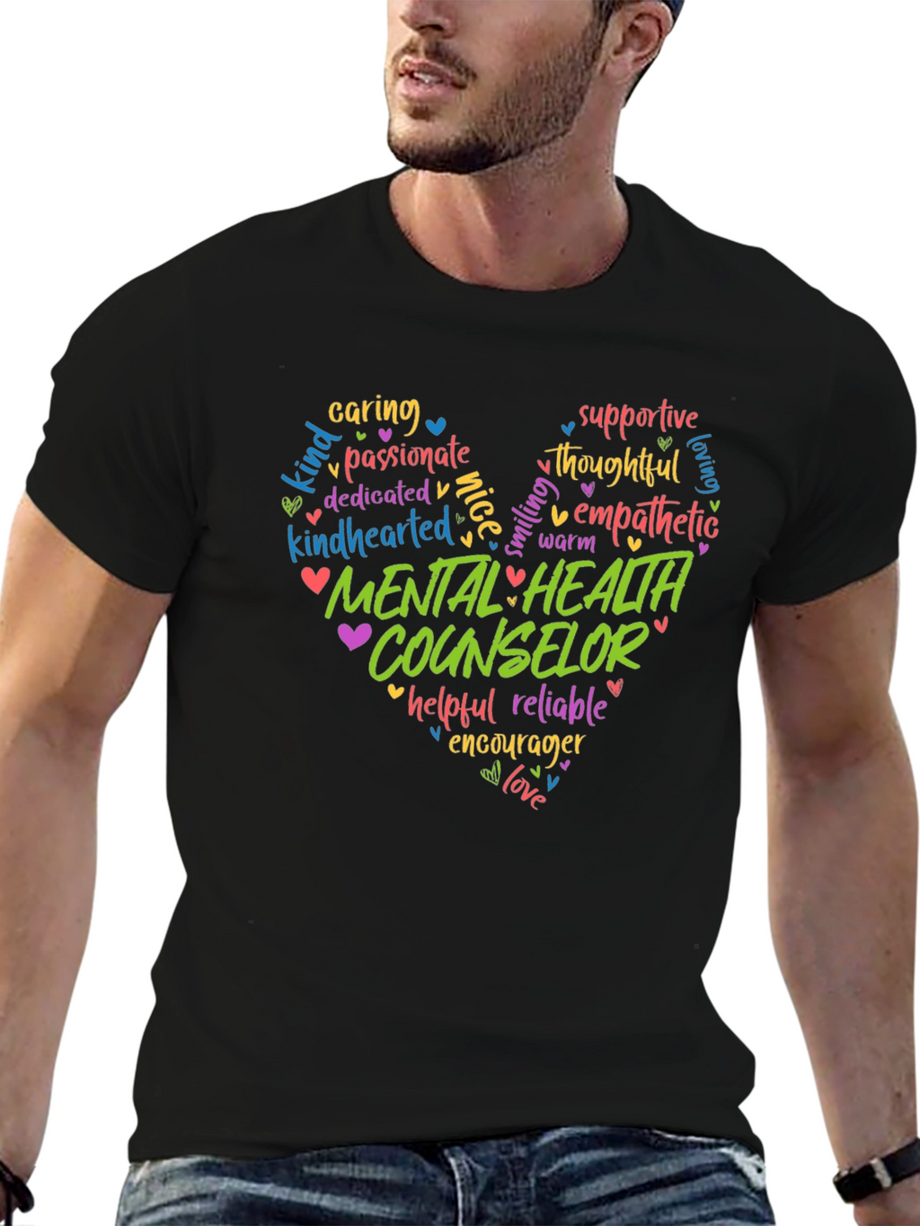 Mental Health Counselor Heart T-Shirt