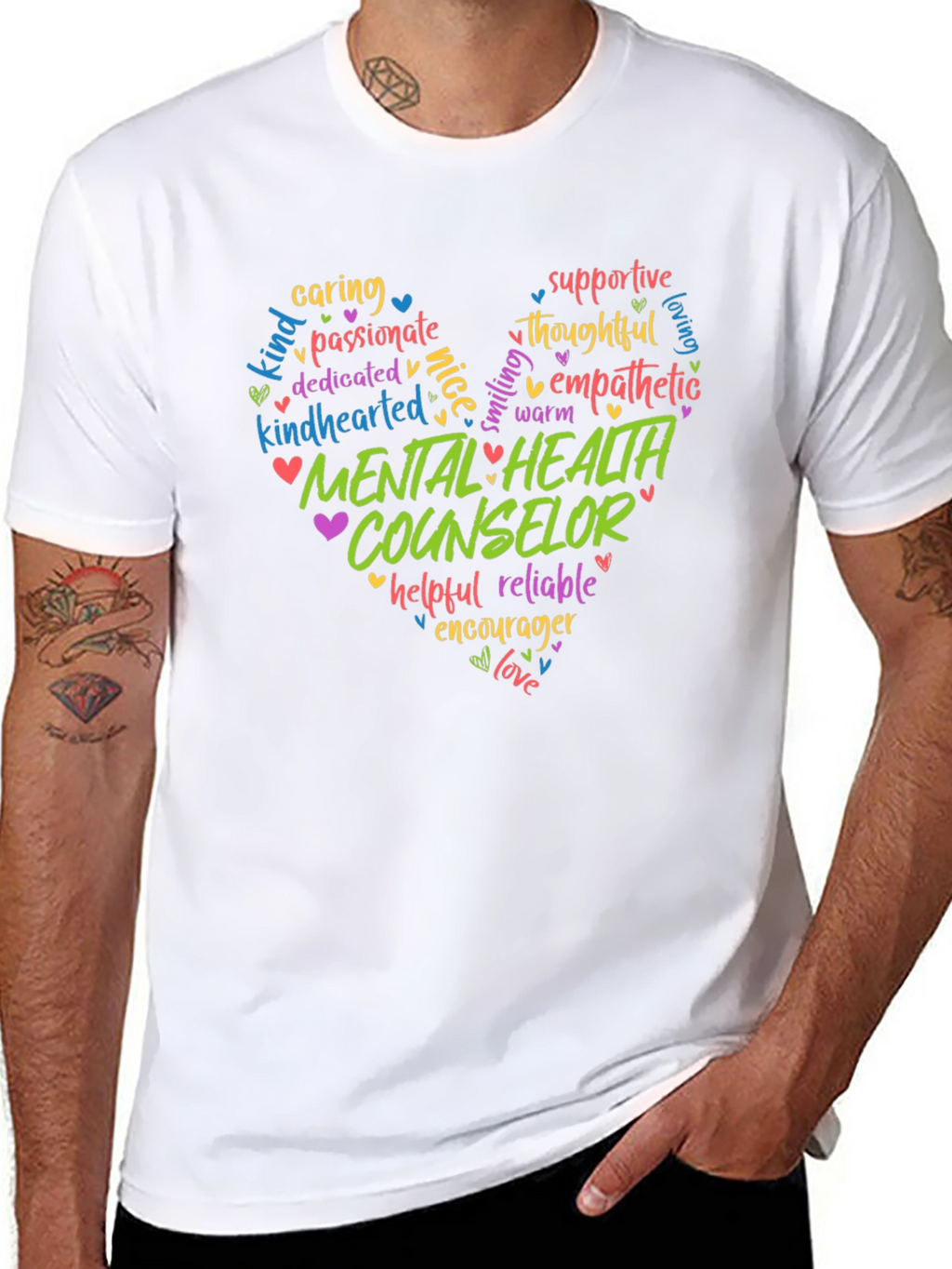 Mental Health Counselor Heart T-Shirt
