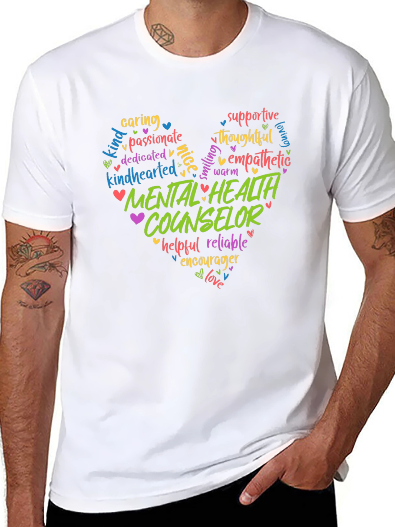 Mental Health Counselor Heart T-Shirt