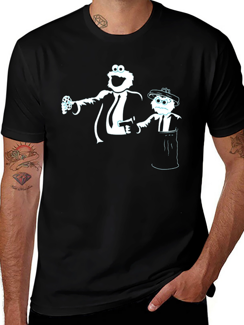 Gangster Muppets Graphic T-Shirt - Black