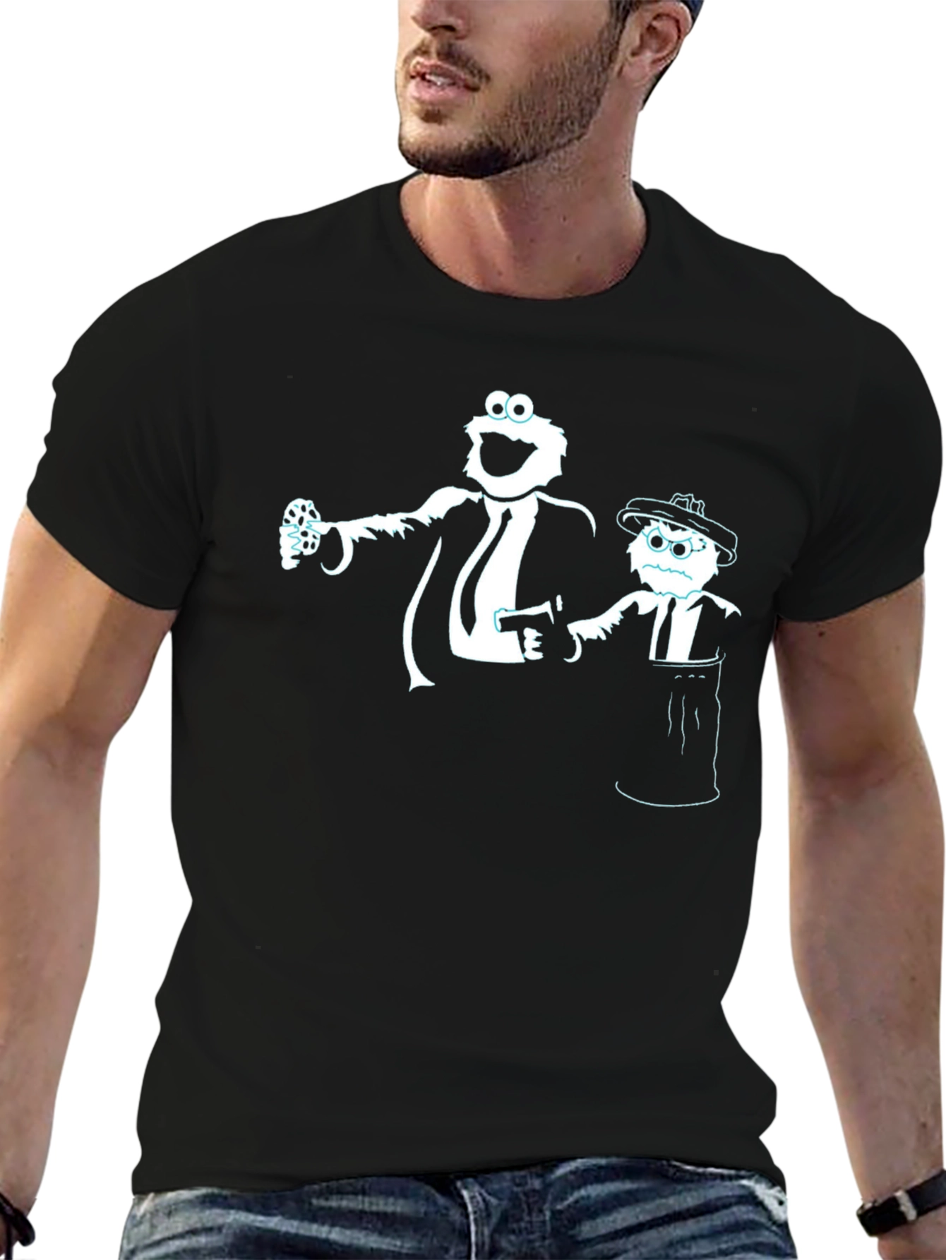 Gangster Muppets Graphic T-Shirt - Black