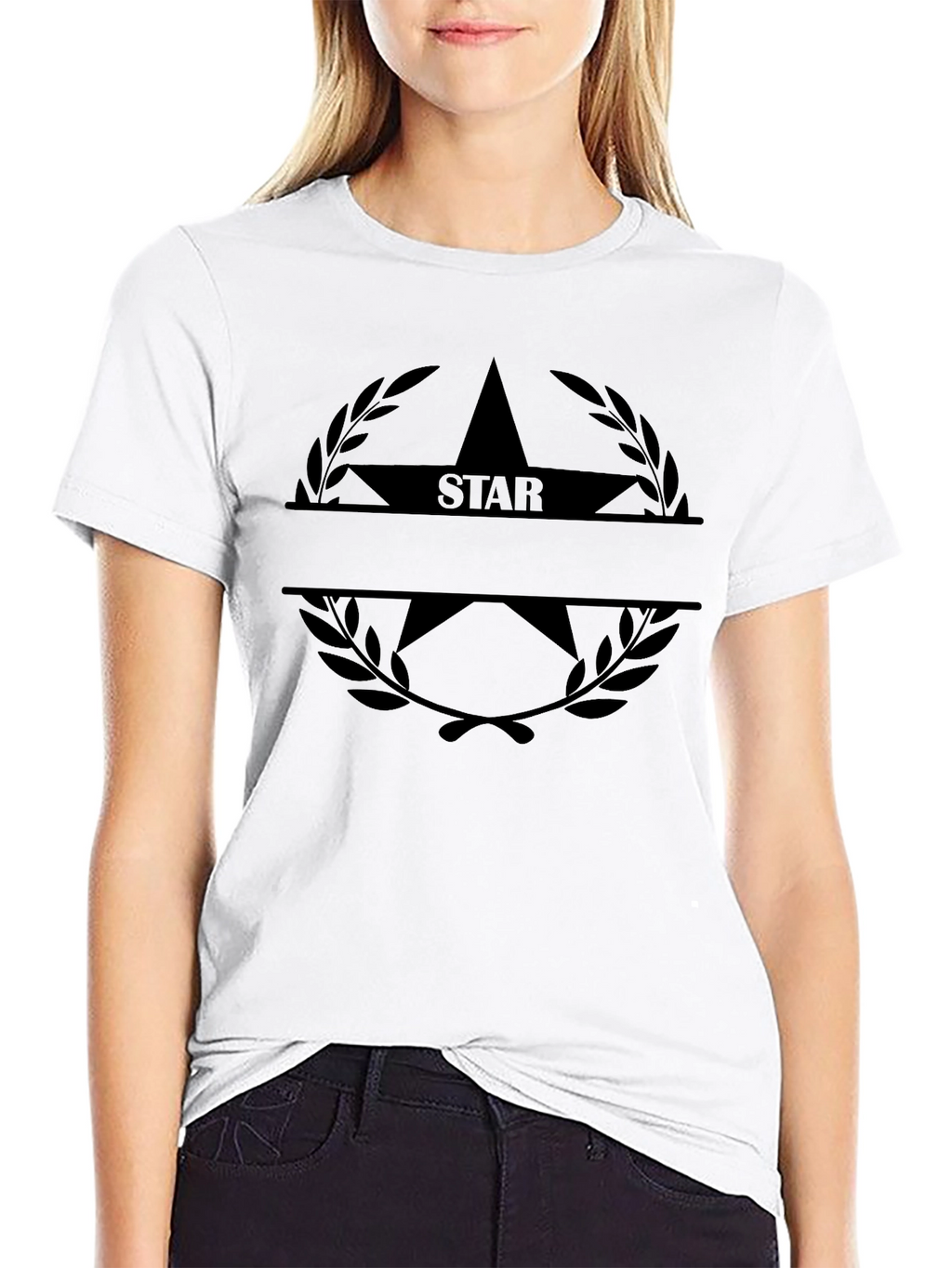 Star Laurel T-Shirt - Classic Black