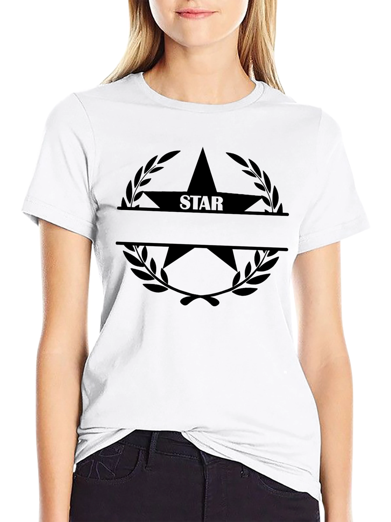 Star Laurel T-Shirt - Classic Black