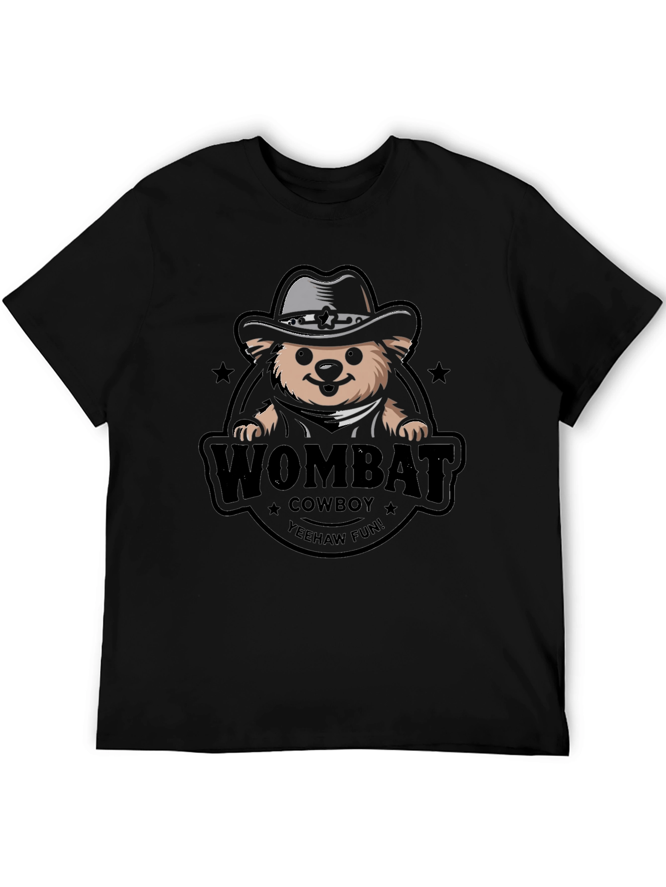 Wombat Cowboy T-Shirt - Yeehaw Fun!