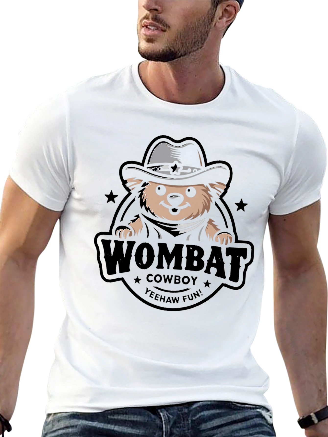 Wombat Cowboy T-Shirt - Yeehaw Fun!