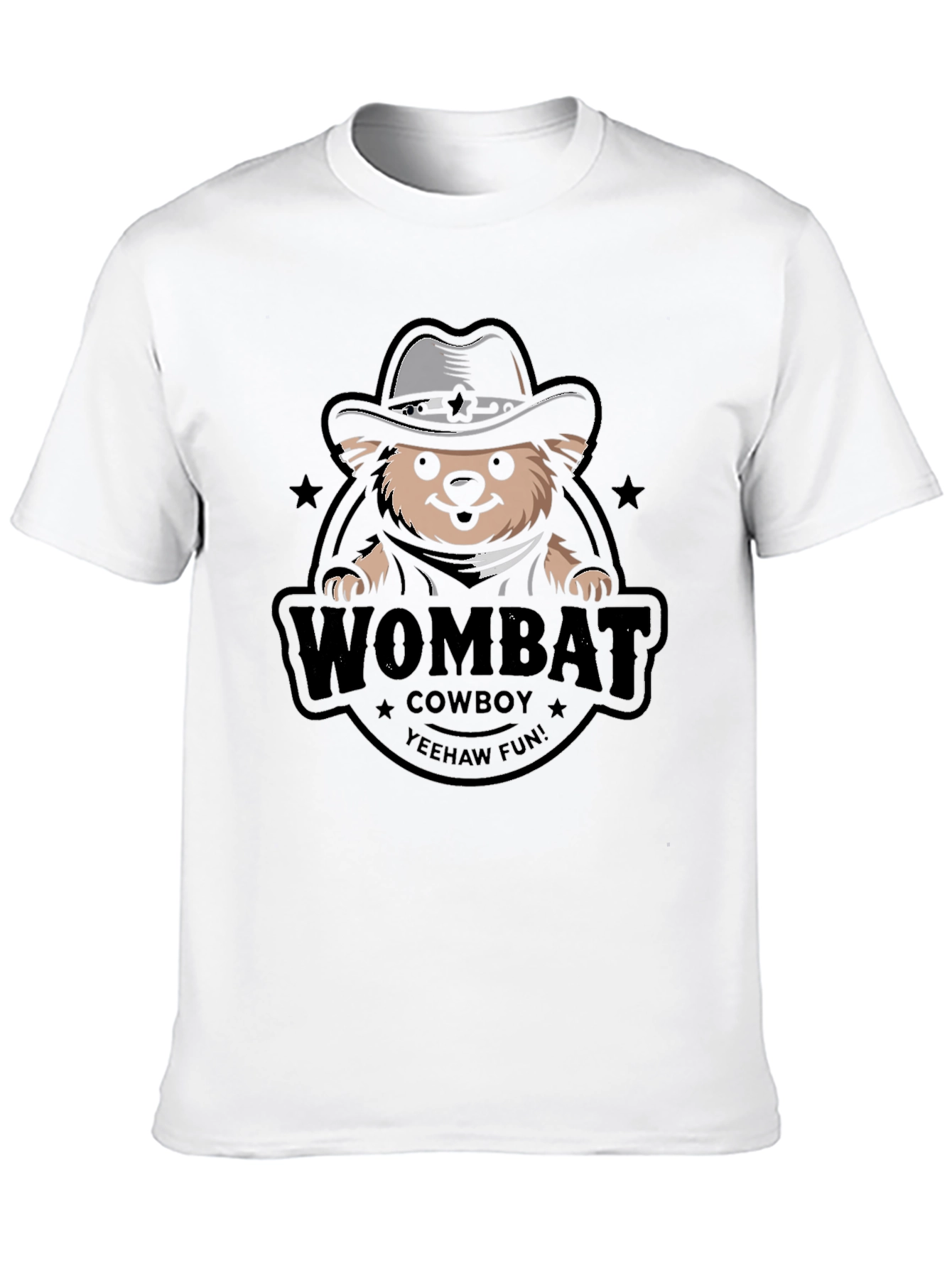 Wombat Cowboy T-Shirt - Yeehaw Fun!