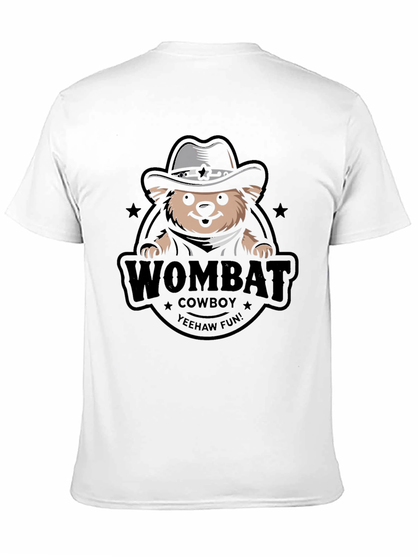 Wombat Cowboy T-Shirt - Yeehaw Fun!