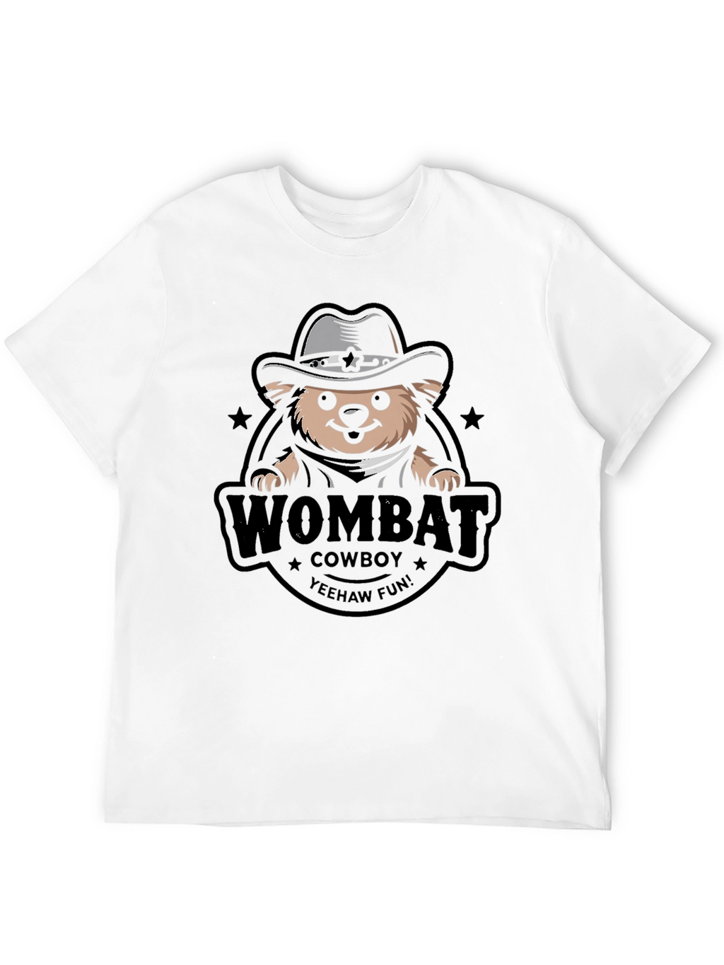 Wombat Cowboy T-Shirt - Yeehaw Fun!