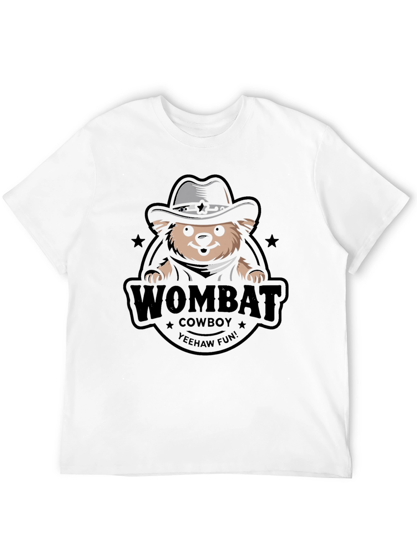 Wombat Cowboy T-Shirt - Yeehaw Fun!