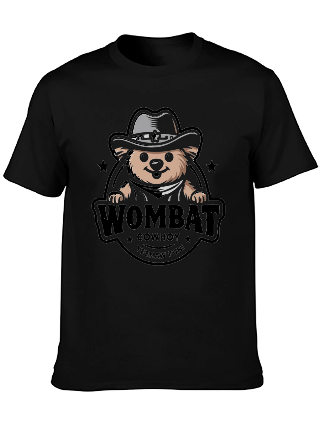 Wombat Cowboy T-Shirt - Yeehaw Fun!