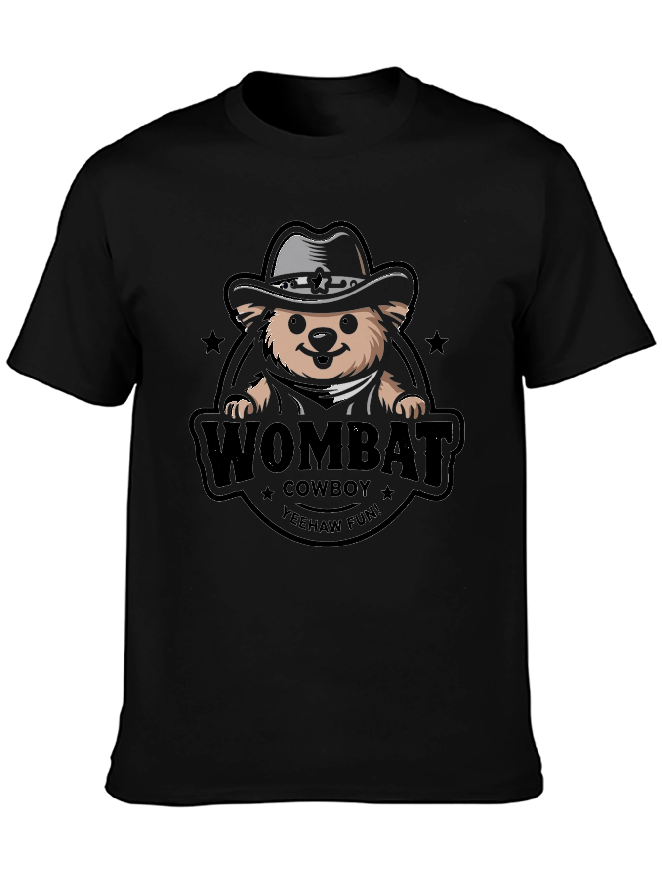 Wombat Cowboy T-Shirt - Yeehaw Fun!