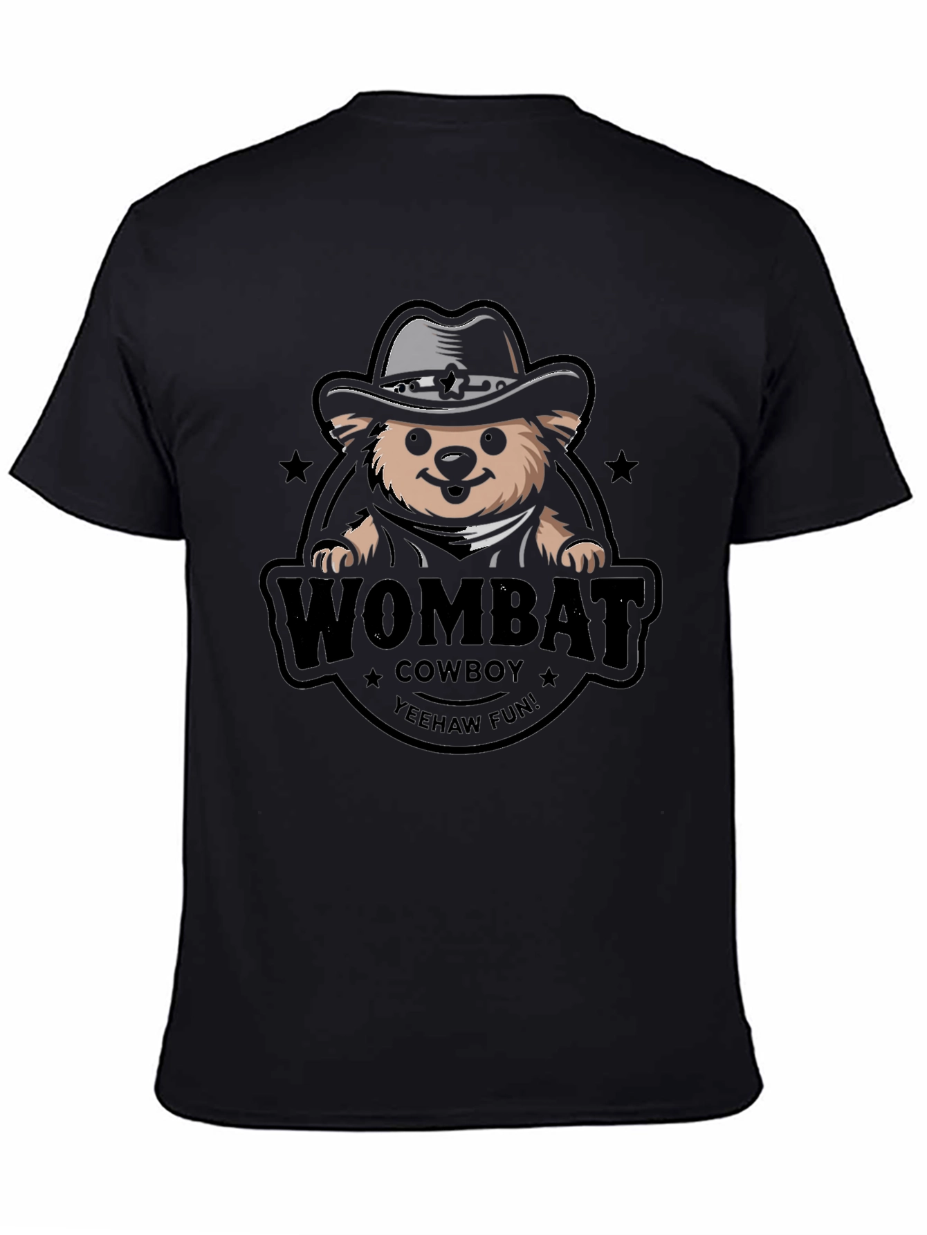 Wombat Cowboy T-Shirt - Yeehaw Fun!