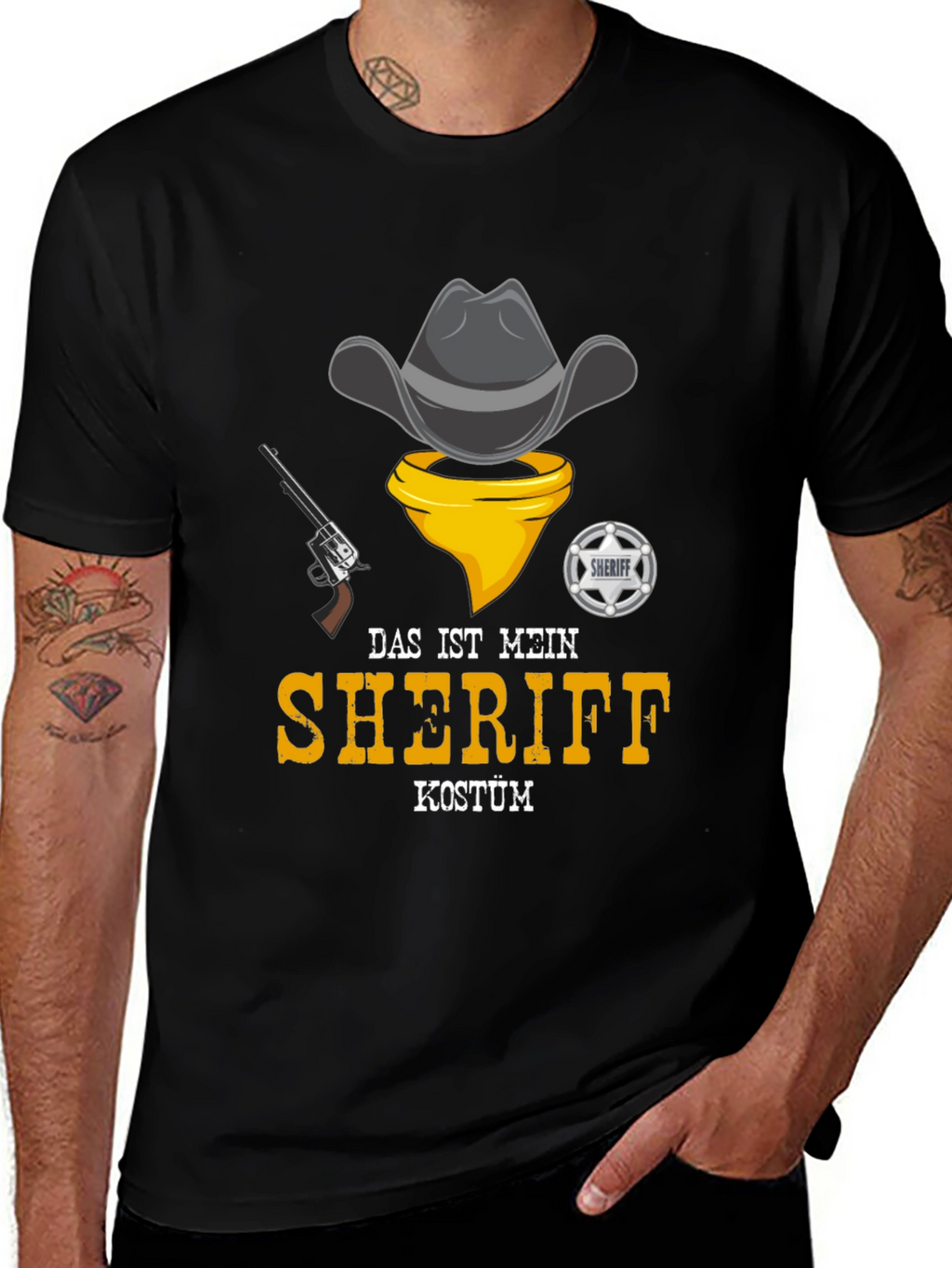 Sheriff Costume T-Shirt - Cowboy Design