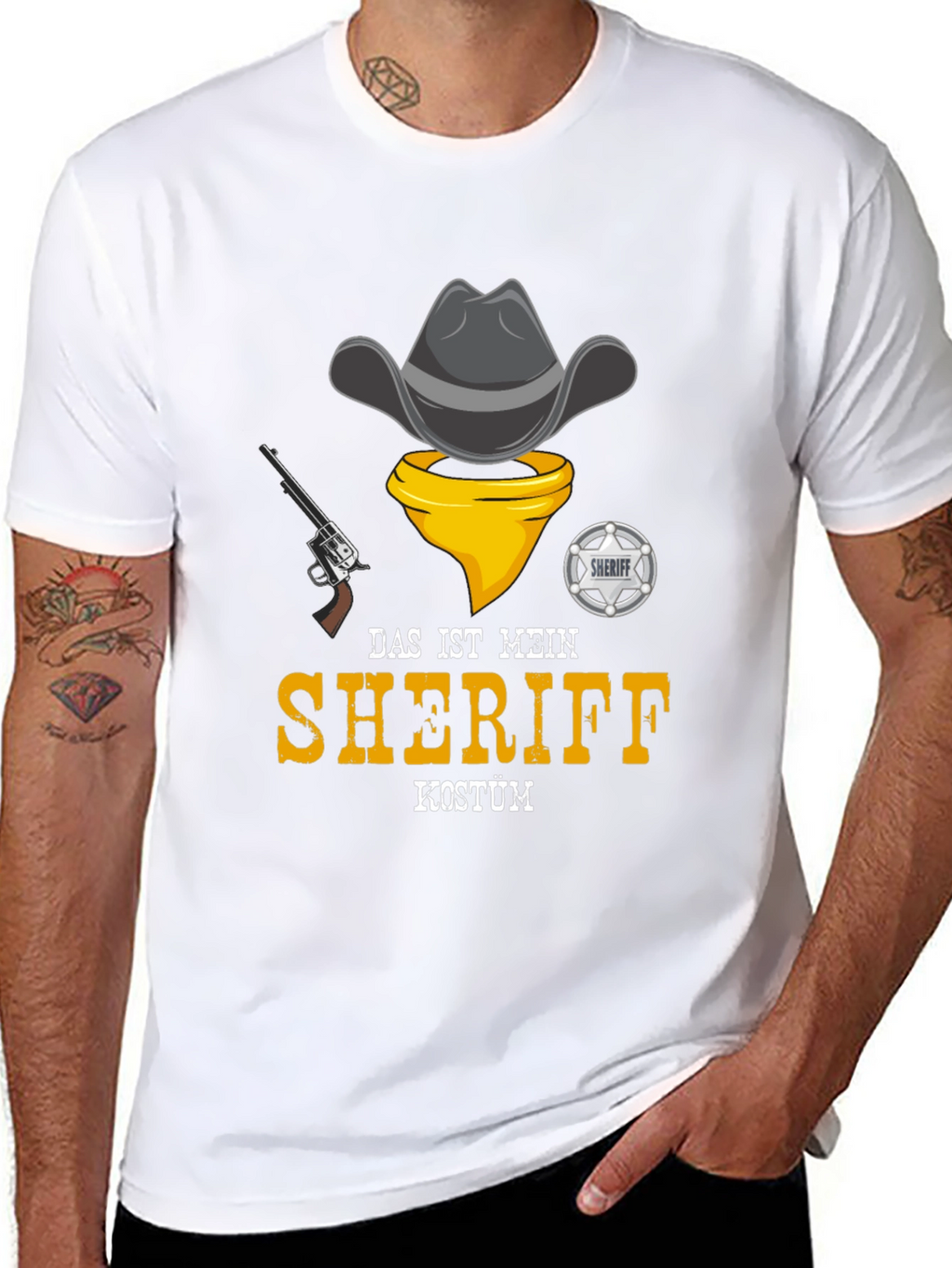 Sheriff Costume T-Shirt - Cowboy Design