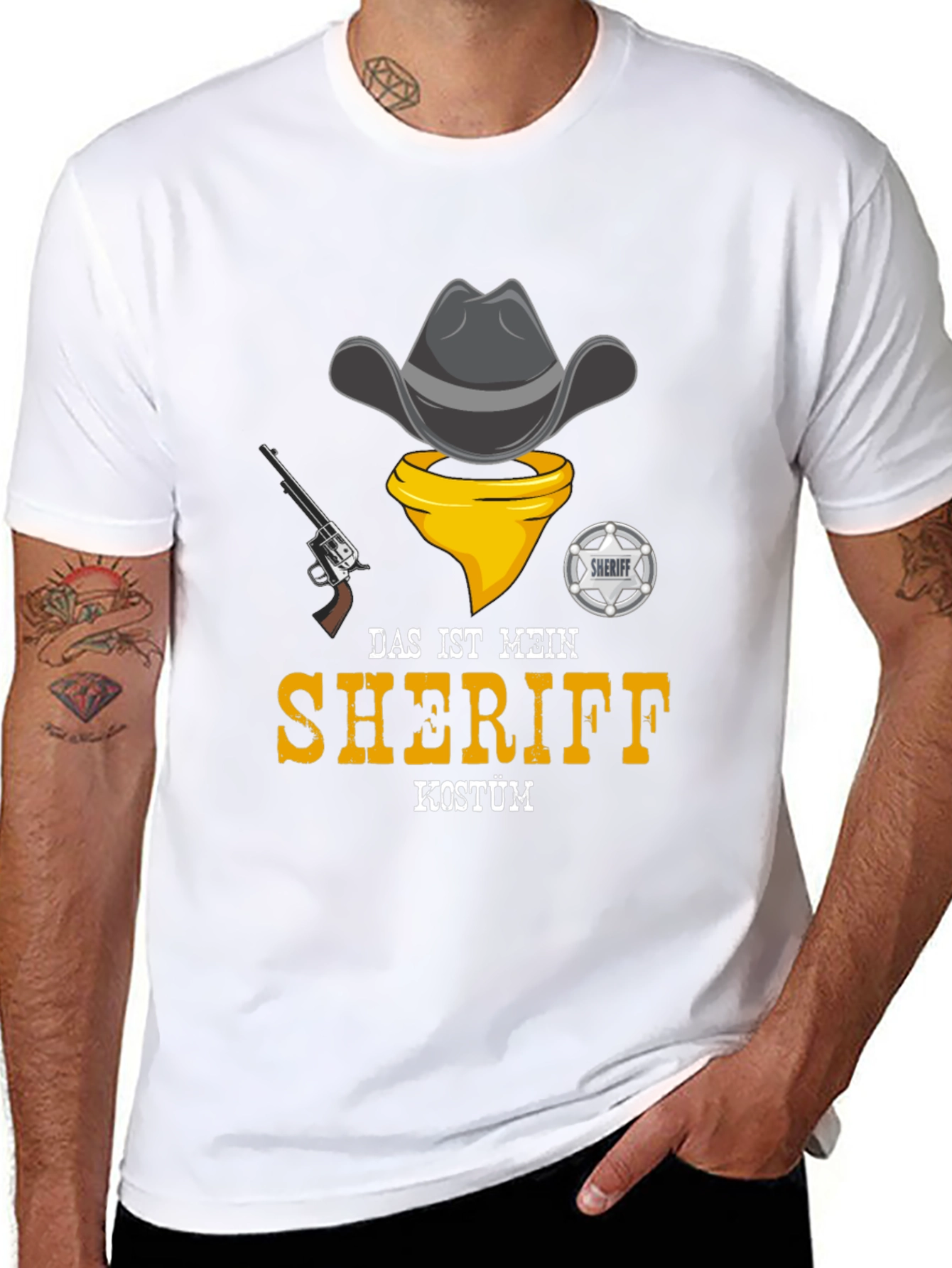 Sheriff Costume T-Shirt - Cowboy Design