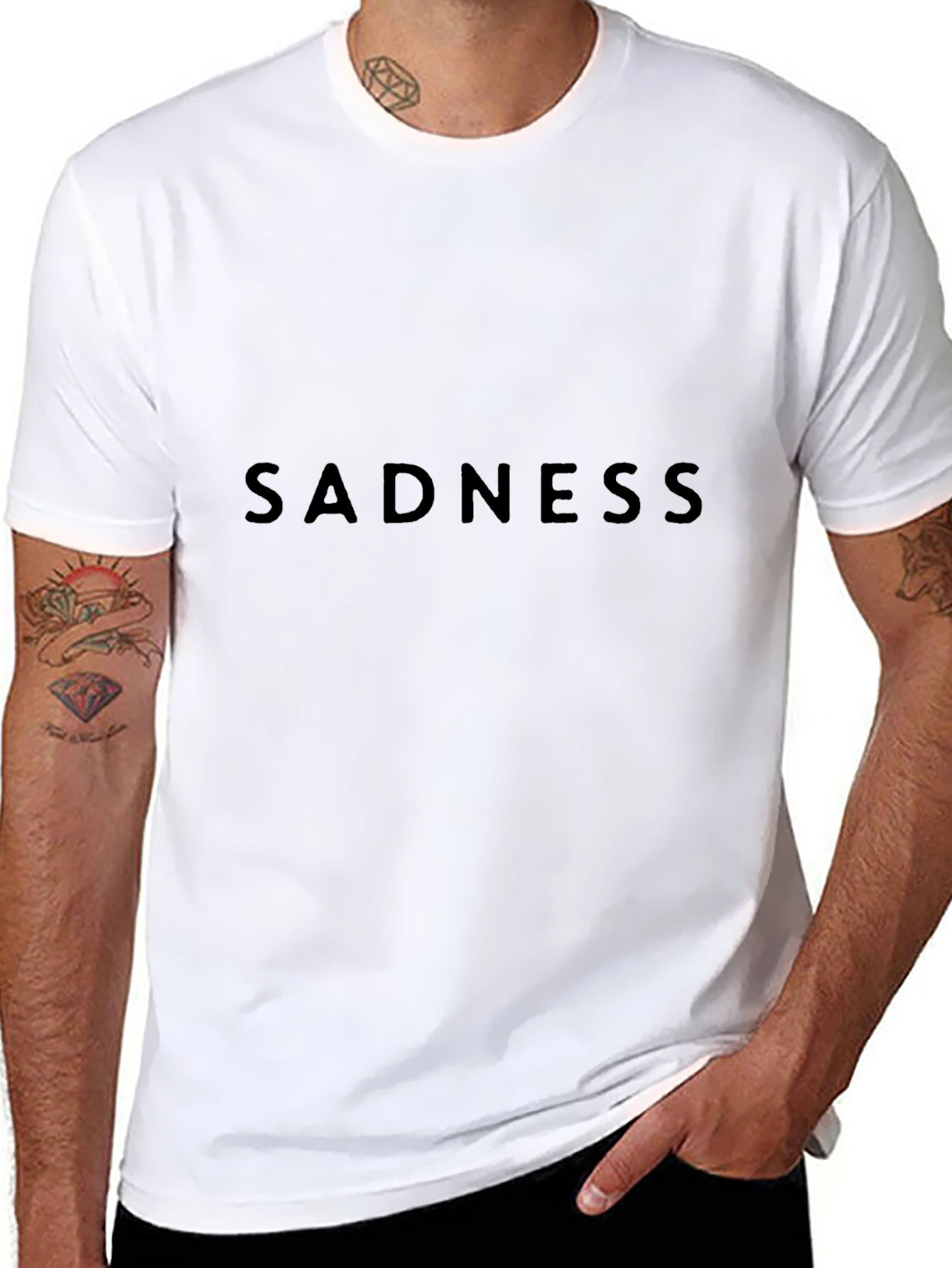 Sadness Black Tee - Express Your Mood