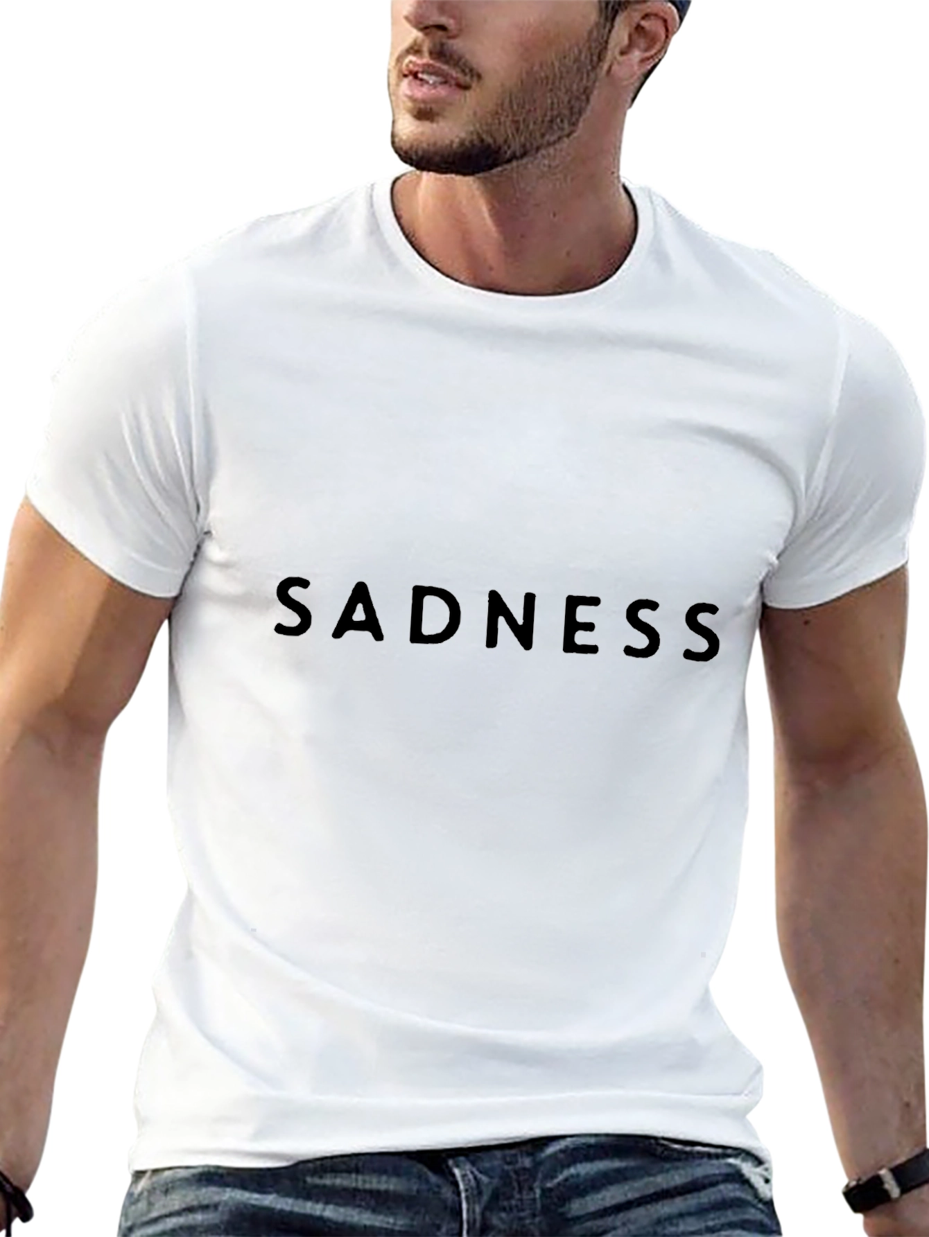 Sadness Black Tee - Express Your Mood